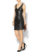 PIPERLIME COLLECTION Ponte Vegan Leather Dress