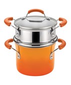 Orange Gradient 3-Qt. Covered Steamer Pot Set