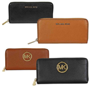 Michael Kors Bedford / Fulton Leather Zip Around Continental Wallet