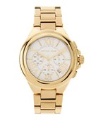 Mid-Size Golden Stainless Steel Camille Chronograph Watch