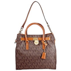 Michael Kors Hamilton Large Logo Tote in Brown