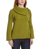 Green Asymmetrical Collar Jacket