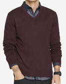 MERINO WOOL V-NECK SWEATER