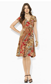 Paisley Surplice Dress