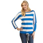 Nautica Womens Dolman Drawcord Sweater