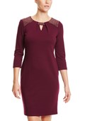 Three-Quarter Sleeve Dress with Studs