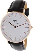 Daniel Wellington Women's Sheffield 0508DW Black Leather Quartz Watch