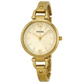 Fossil Georgia Champagne Dial Gold-tone Ladies Watch ES3084
