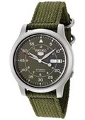 Seiko Men's SNK805 Seiko 5 Automatic Green Canvas Strap Casual Watch