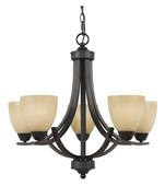5-light English Bronze Transitional Chandelier