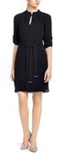 'Dakena' | Stretch Crepe Belted Shirt Dress by BOSS