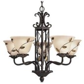 Progress Lighting P4023-77 5-Light Eden Chandelier, Forged Bronze