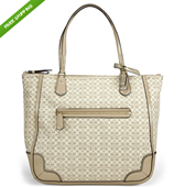Coach Poppy Signature Metallic in Brass and Khaki Tote 26427B4KHH