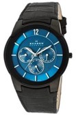 SKAGEN MEN'S LEATHER WATCH