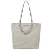 MICHAEL Michael Kors Harper Leather Tote Bag, Pearl Gray