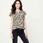 FLORAL SPLIT NECK BLOUSE