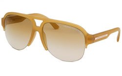 Armani Exchange AX4019S-8079-6E-58 Men's Semi-Rimless Transparent Gold-Tone