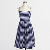 FACTORY STRIPE LINEN-COTTON SUNDRESS