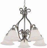 Stewart 5-Light Pewter Incandescent Ceiling Chandelier