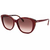 Fendi Women's Cat Eye Black and Red Light Havana Sunglasses