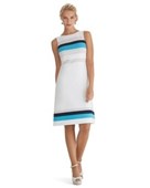 SLEEVELESS COLORBLOCK SHAPED SHIFT DRESS