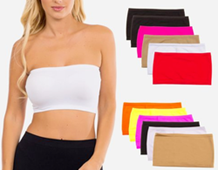 6-Pack Basic Bandeau Bra Set