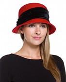 Giovannio Red Slanted Cloche