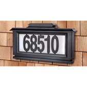 Black Series Solar-Powered Lighted Address Plaque