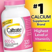 Caltrate® 600+D3 Calcium & Vitamin D3 Supplement, 320 Tablets